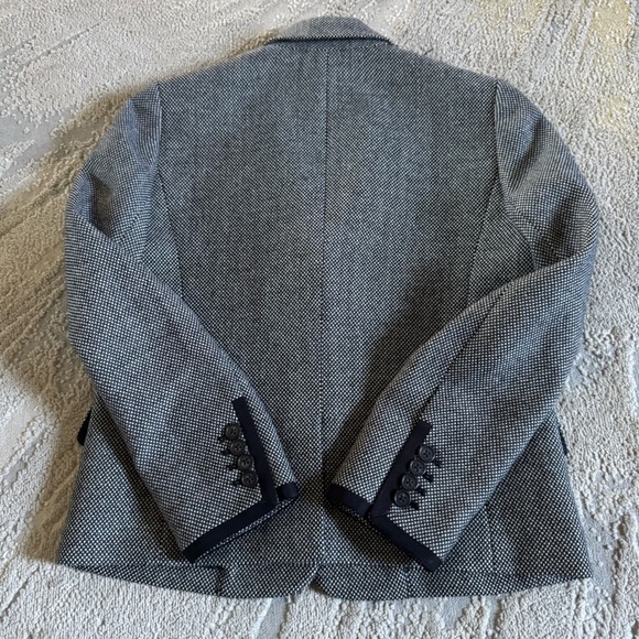 J. Crew wool blazer black white  Mini Dot Single Button preppy Career Jacket 2 - Picture 9 of 9